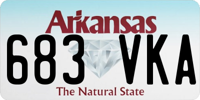 AR license plate 683VKA