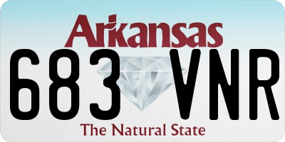 AR license plate 683VNR