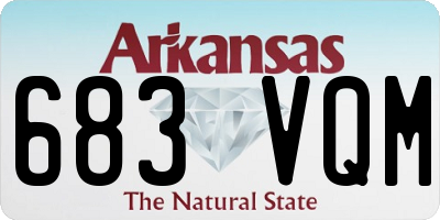 AR license plate 683VQM