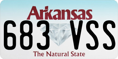AR license plate 683VSS