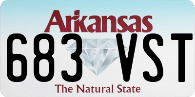 AR license plate 683VST