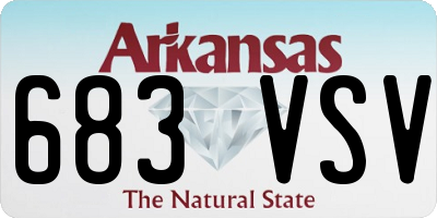 AR license plate 683VSV
