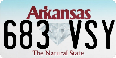 AR license plate 683VSY