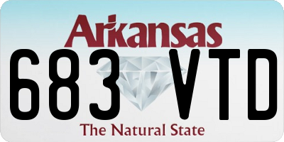 AR license plate 683VTD
