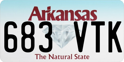 AR license plate 683VTK