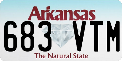 AR license plate 683VTM