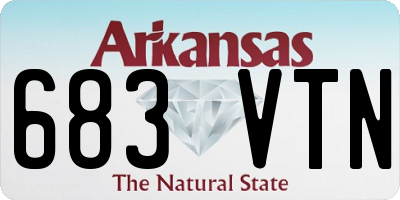 AR license plate 683VTN