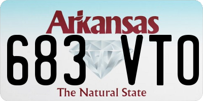 AR license plate 683VTO