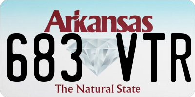 AR license plate 683VTR