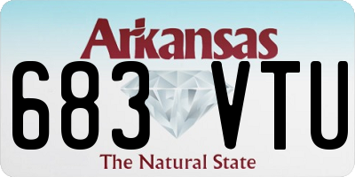 AR license plate 683VTU