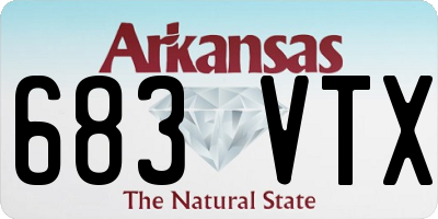 AR license plate 683VTX