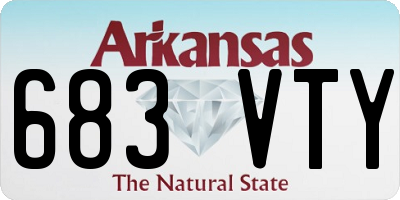 AR license plate 683VTY