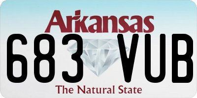 AR license plate 683VUB