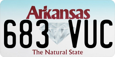 AR license plate 683VUC