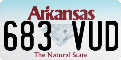 AR license plate 683VUD