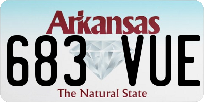 AR license plate 683VUE