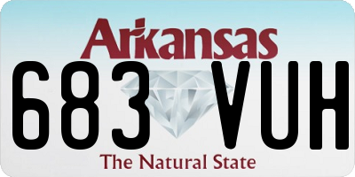 AR license plate 683VUH
