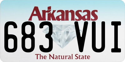 AR license plate 683VUI