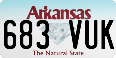AR license plate 683VUK