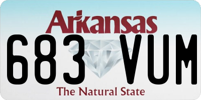 AR license plate 683VUM