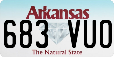 AR license plate 683VUO
