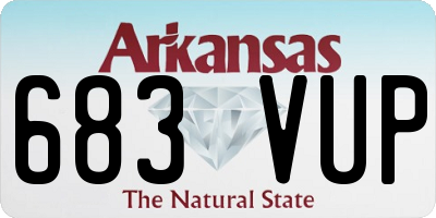 AR license plate 683VUP