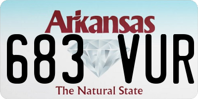 AR license plate 683VUR