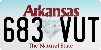 AR license plate 683VUT