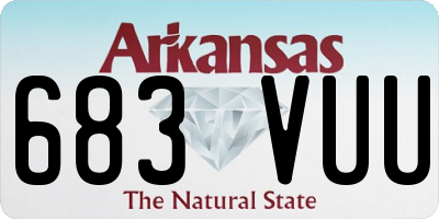 AR license plate 683VUU
