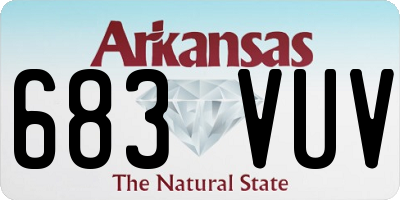 AR license plate 683VUV