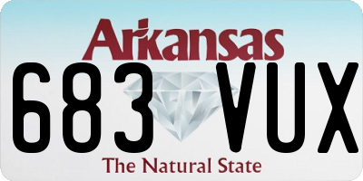 AR license plate 683VUX