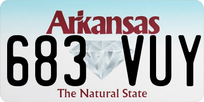AR license plate 683VUY