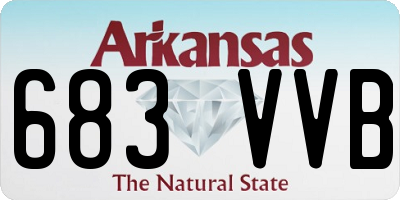 AR license plate 683VVB