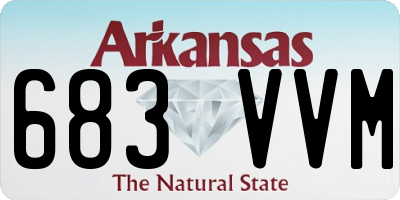 AR license plate 683VVM
