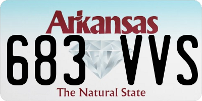 AR license plate 683VVS