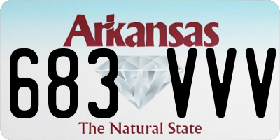 AR license plate 683VVV