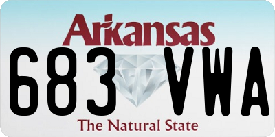 AR license plate 683VWA