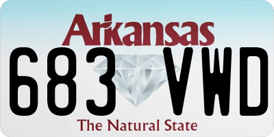 AR license plate 683VWD