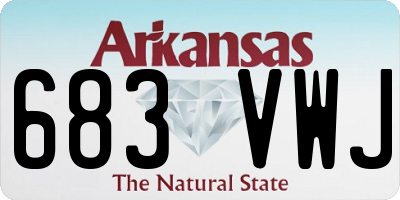 AR license plate 683VWJ