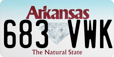 AR license plate 683VWK
