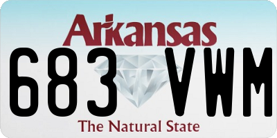 AR license plate 683VWM