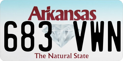AR license plate 683VWN