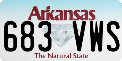 AR license plate 683VWS