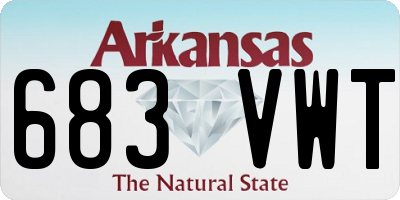 AR license plate 683VWT