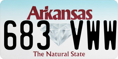 AR license plate 683VWW
