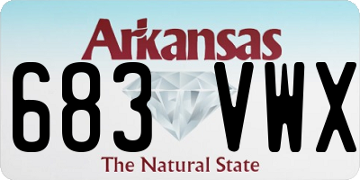 AR license plate 683VWX