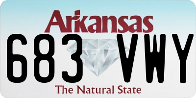 AR license plate 683VWY
