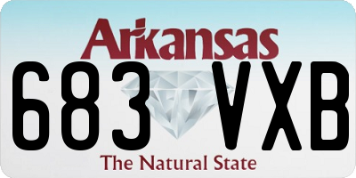 AR license plate 683VXB