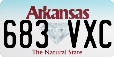 AR license plate 683VXC