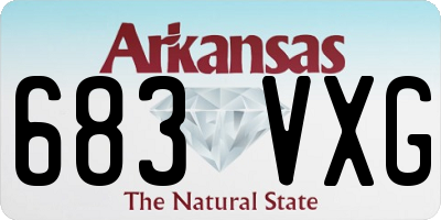 AR license plate 683VXG